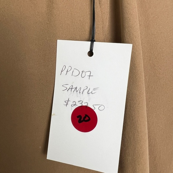 NEW Inclan Studio XS Camel Sleeveless Layered Silk Lagenlook Minimalist Dress - Picture 10 of 11